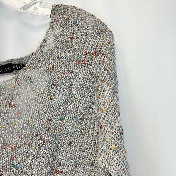 Derek Heart Womens Pullover Sweater Multicolor Open Lace Up Back Long Sleeve M - Picture 4 of 12